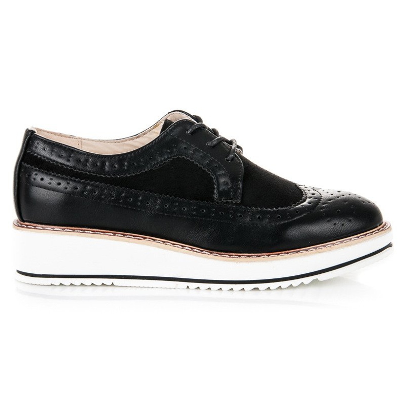 Super Me Chaussures à lacets noires le noir