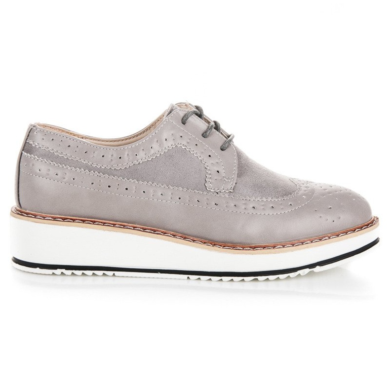 Super Me Chaussures à lacets grises