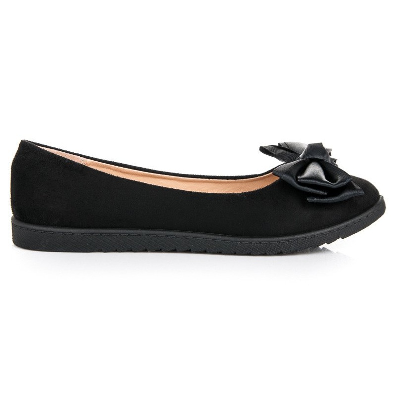 Comer Ballerines en daim à nœud le noir
