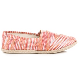 Espadrilles côtelées orange