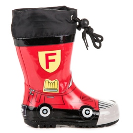 American Club Kalosze Pour Garçons Avec American Puller rouge