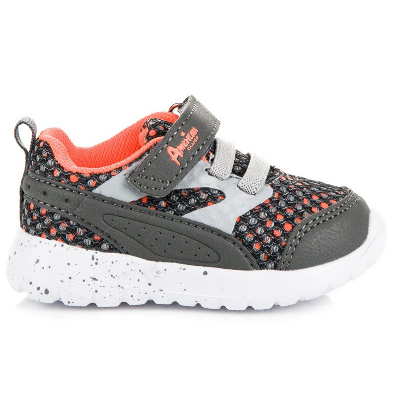 American Club Chaussures velcro élastiques et américaines gris