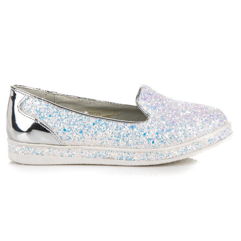 Ballerines vinceza scintillantes multicolore gris bleu