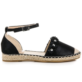 Anesia Paris Sandales espadrilles noires