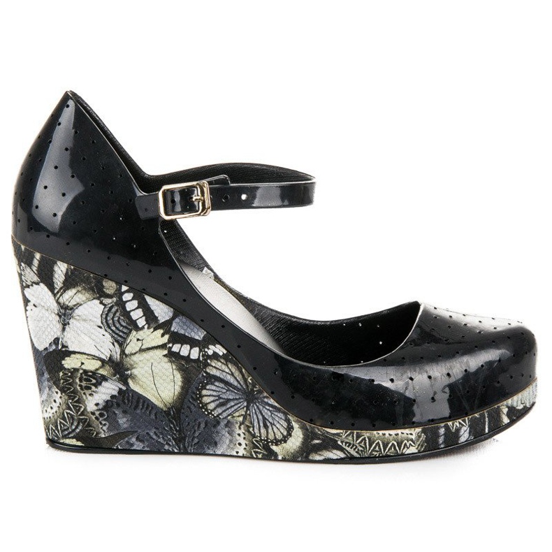 Sandales Meliski sur talon compensé vinceza le noir Sandales Meliski sur talon compensé vinceza le noir