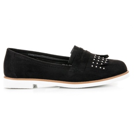 Sixth Sense Mocassins en daim noirs le noir
