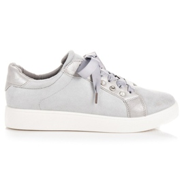 Erynn Baskets en daim à lacets gris