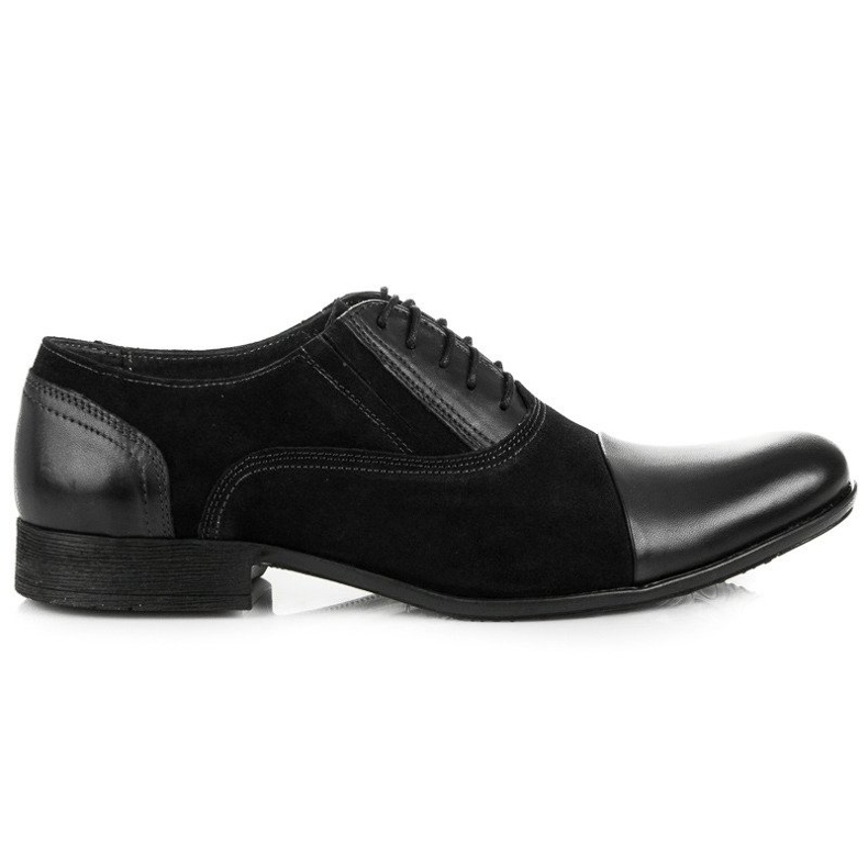 Wolski Richelieus en cuir noir le noir