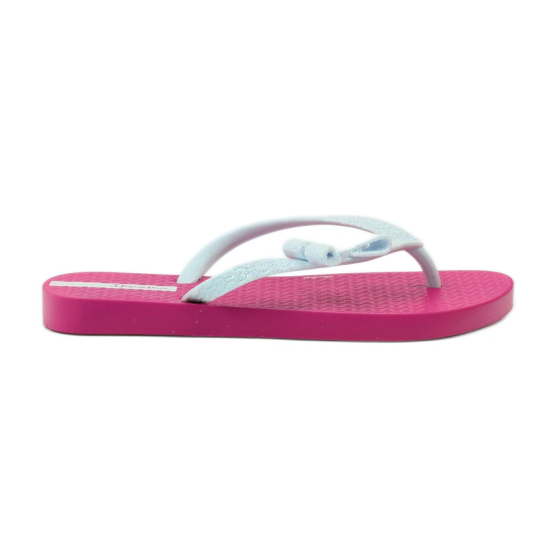 Tongs à paillettes avec nœud Ipanema rose gris