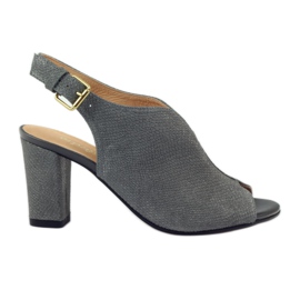 Espinto Sandales en cuir pour femmes 248 Cobra gris