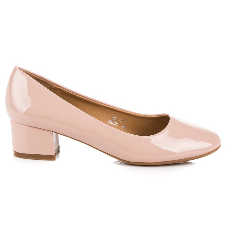 Lovery Escarpins en cuir verni à petits talons rose