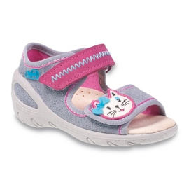 Befado chaussures pour enfants pu 433X025 rose gris