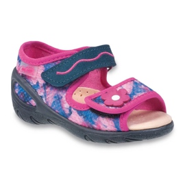 Befado chaussures pour enfants pu 433P021 bleu marin rose