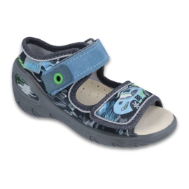 Befado chaussures pour enfants pu 433P028 gris bleu