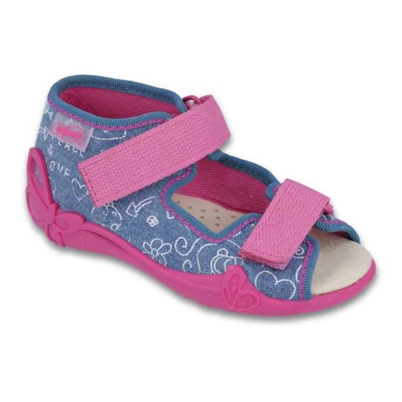 Befado chaussures pour enfants jaunes 242P078 rose bleu Befado chaussures pour enfants jaunes 242P078 rose bleu