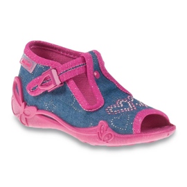 Befado bleu chaussures pour enfants 213P101 bleu marin rose