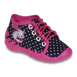 Chaussures pour enfants colorées Befado, comf. jusqu'à 23cm 130P039 bleu marin rose blanche
