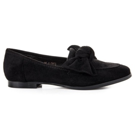 Sweet Shoes Mocassins en daim à nœud le noir