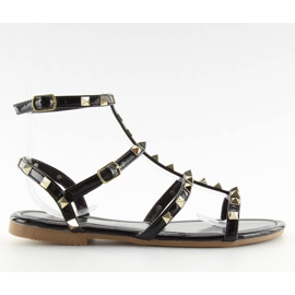 Sandales pour femmes à clous noirs H56 Black le noir