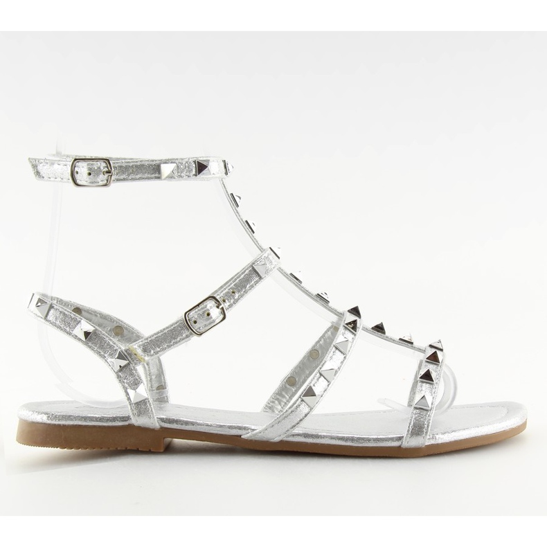Sandales pour femmes avec clous argentés H56 Silver gris Sandales pour femmes avec clous argentés H56 Silver gris