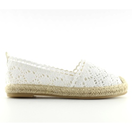 Espadrilles en dentelle blanche BB11 blanc