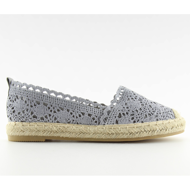 Espadrilles dentelle grise BB11 gris