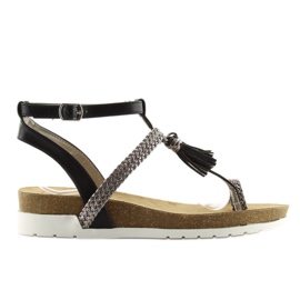 Sandales noires K1717301 nègre