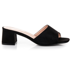 Renda Sandales à talons en daim noir