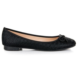 Renda Ballerines en tissu noir le noir