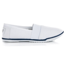 Mckeylor slipony textile blanc blanche