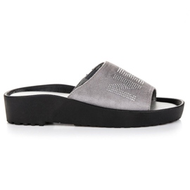 Chaussons Vinceza en daim gris