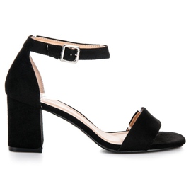 Sandales noires sur une barre VINCEZA