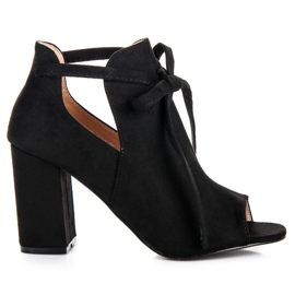 Sandales vinceza en daim à lacets le noir Sandales vinceza en daim à lacets le noir