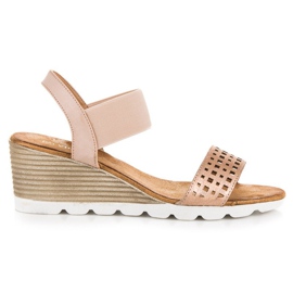 Sandales avec un caoutchouc vinceza rose