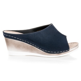 Sandales compensées Vinceza bleu