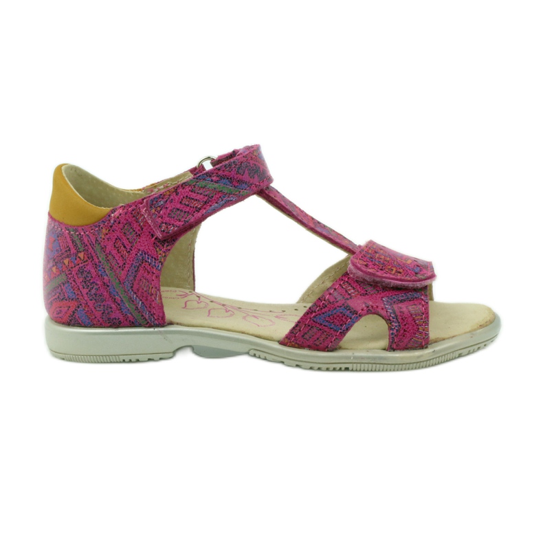 Sandales velcro motif aztèque Ren But 3296 rose