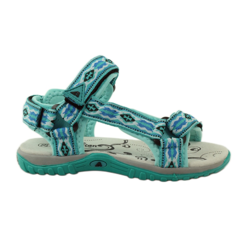 American Club Sandales avec empiècement en cuir américain 5268 multicolore American Club Sandales avec empiècement en cuir américain 5268 multicolore