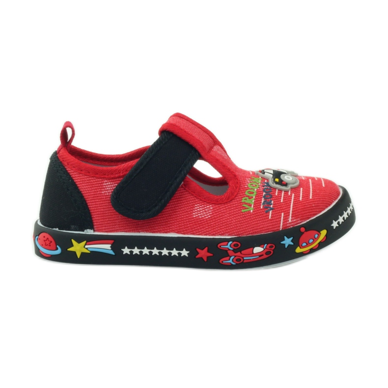 American Club Baskets à semelle intérieure en cuir américain rouge le noir