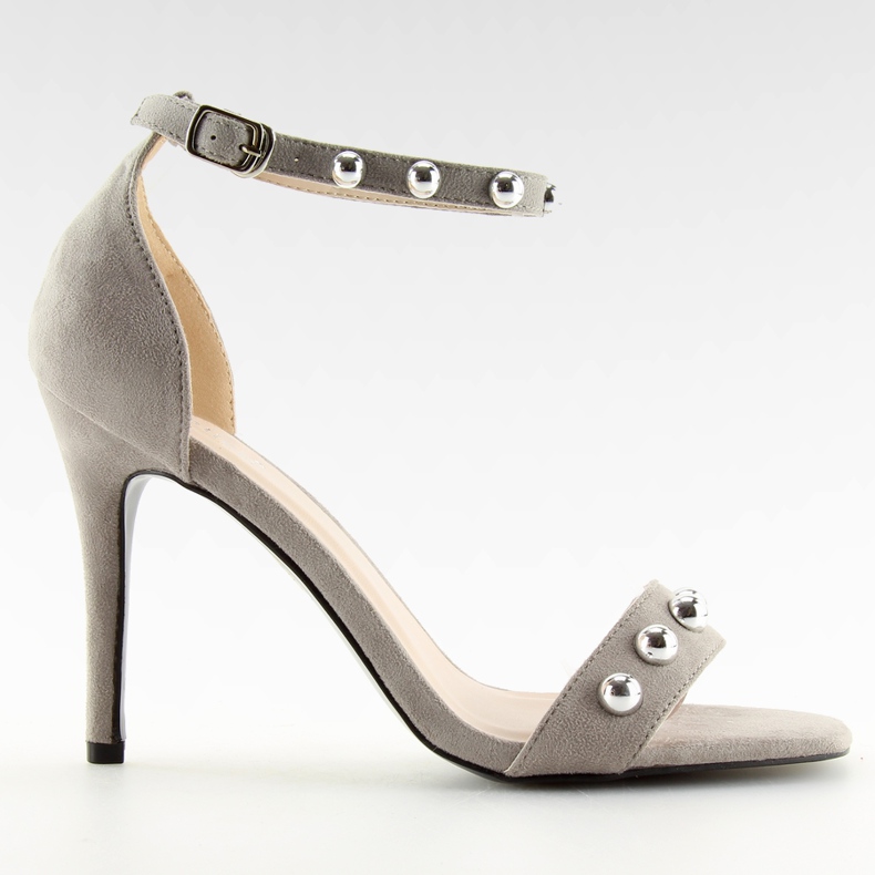 Sandales à talons hauts ZY118 L.GRAY Gris