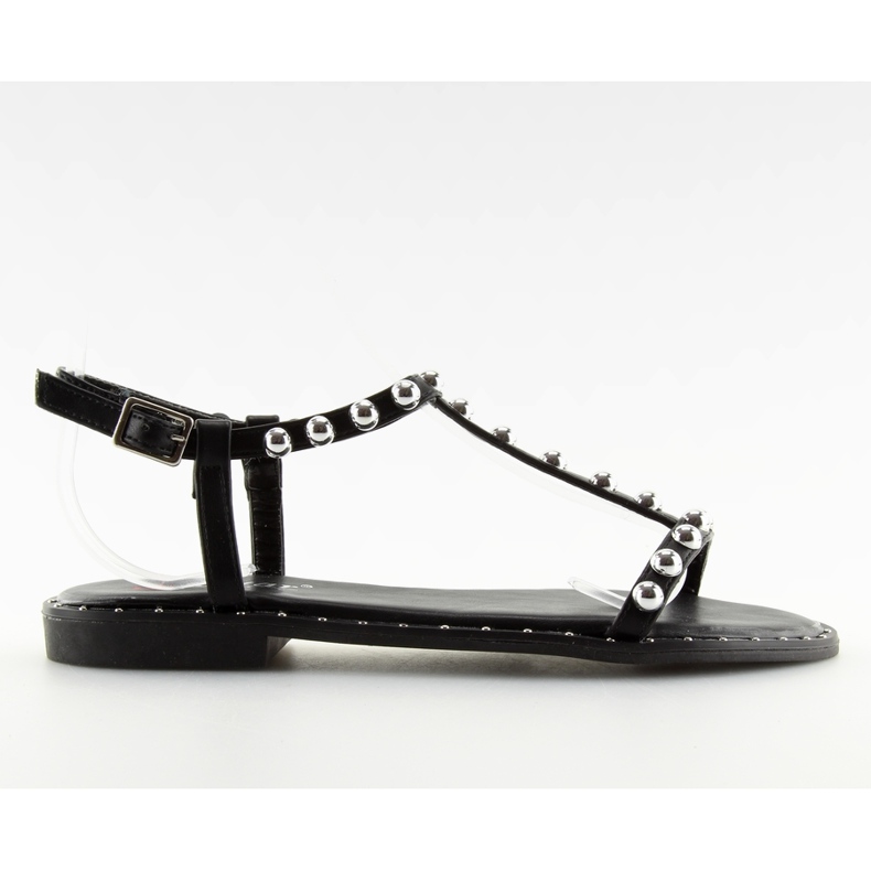 Sandales à clous noir DD88P noir le noir