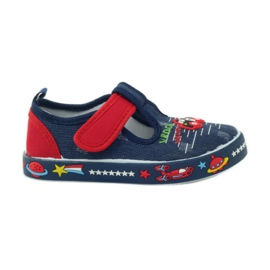 American Club Baskets à semelle intérieure en cuir américain bleu marine rouge