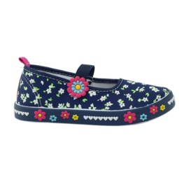 American Club Baskets à semelle intérieure en cuir américain bleu marine