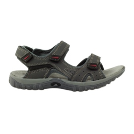 American Club Sandales avec empiècement en cuir américain 6201 gris