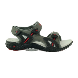 American Club Sandales avec empiècement en cuir américain 5267 gris