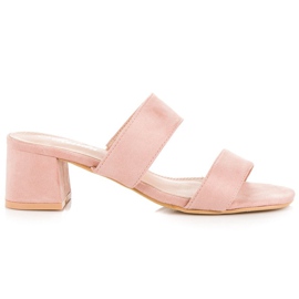 Renda Babouches en daim rose