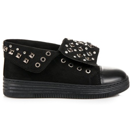 Baskets Rock en daim le noir