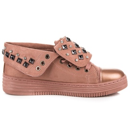 Baskets Rock en daim rose