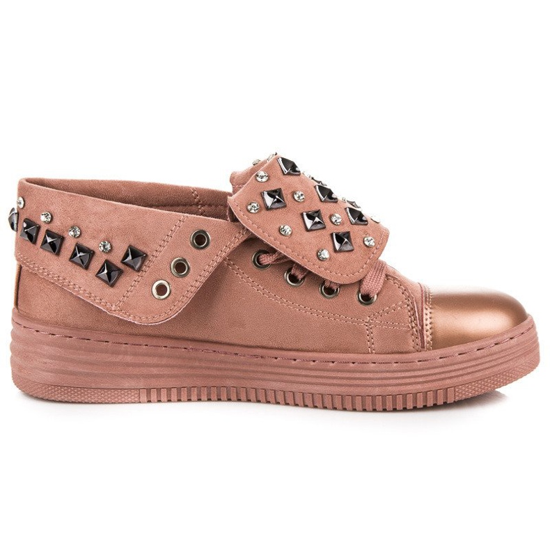 Baskets Rock en daim rose