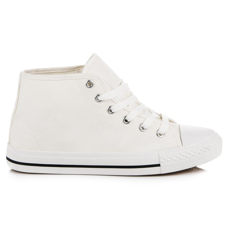 Baskets blanches au dessus de la cheville Baskets blanches au dessus de la cheville