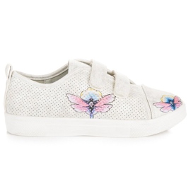 Baskets blanches avec velcro VINCEZA